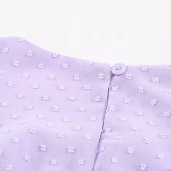 1 Small left❣New boutique swiss dot flutter sleeve top - Picture 5 of 12